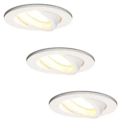 Produktbild von hoftronic LED Einbaustrahler 4W 345lm 2700K GU10 Weiß Schwenkbar Dimmbar