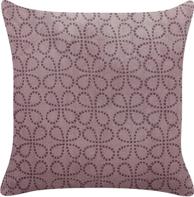 Produktbild von BELIANI Dekokissen Rosa Samt und Baumwolle Bezug mit Füllung Geometrisches Muster 45 x 45 cm Modern Sofakissen Wohnzimmer Salon Schlafzimmer