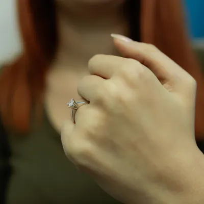 Produktbild von 0,29 Carat Diamant Solitär Ring Antragsring 14 Karat Weißgold