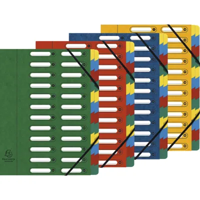 Image de Exacompta 4x Trieur à fenêtres véritable 24 compartiments assort 5324E