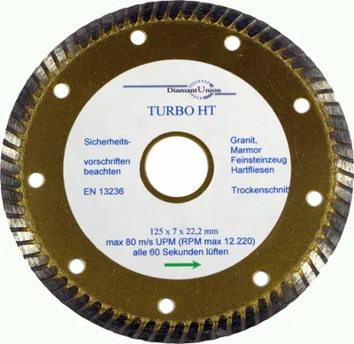 Produktbild von Diamant-Trennscheibe 'Turbo HAT' 115 x 22,2 x 1,2 mm, Trocken