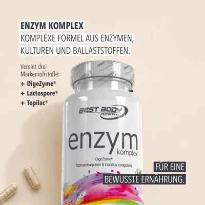 Produktbild von Best Body Nutrition - Enzym Complex - Caps - 90 Stück/Dose