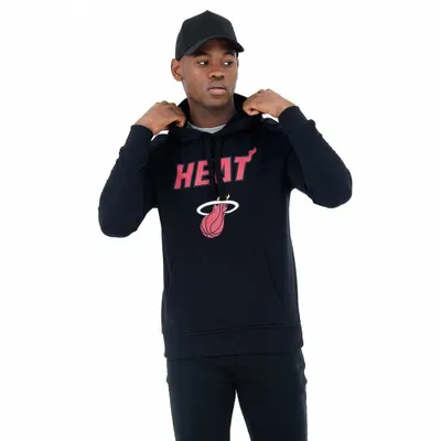 Zdjęcie produktu dla Bluza z kapturem New Era z polaru – NBA Miami Heat, czarna