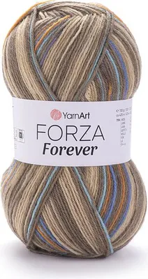 Produktbild von YarnArt Forza Forever Garn - Weiche Fingering Wolle für Socken und mehr, 75% Wolle, 25% Polyamid