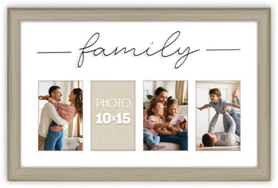 Image de ZEP Haifa Cadre marron pour 4 photos 10 x 15 cm Family