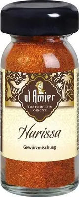 Produktbild von Al Amier Harissa Gewürzmischung 25 G Glas  Vegetarisch  Intensiv und würzig im Geschmack