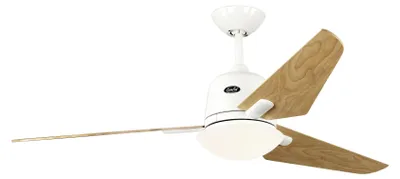 Produktbild von Energiespar Deckenventilator mit Beleuchtung und Fernbedienung Eco Aviatos 132 cm Weiß / Ahorn