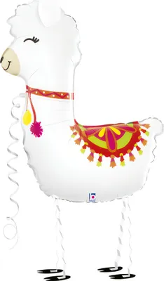 Produktbild von Folienballon Lama 60x71cm stehender Heliumballon Tier Luftballon für Geburtstag