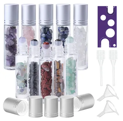 Image de Lot de 10 flacons roll-on en verre pour huiles essentielles