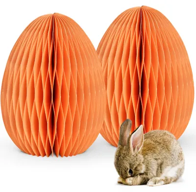 Immagine prodotto di Decorazione pasquale Uova di Pasqua da appendere arancione set di 2 figure decorative