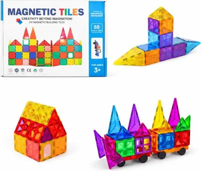 Obrázok produktu pre Magnetická stavebnica - 88ks – Magnetic Tiles