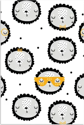 Produktbild von MuchoWow® Poster Löwe - Muster - Kind - Jungen - Mädchen - Baby 40x60 cm - Plakate für die Wand - Poster Babyzimmer