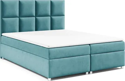Produktbild von Best for Home Boxspringbett mit Bettkasten Trinity K-2 Bonellfederkern inkl. Topper, mit Lieferung, Aufbau & Entsorgung 160x200-Türkis