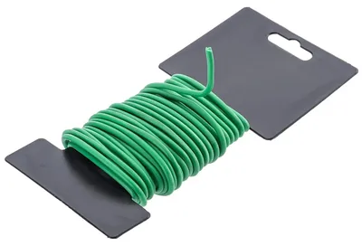 Image de Fil de jardinage - Fil de tuteurage 8 m - Enrobé de plastique - Souple - Pour plantes de jardin et arbustes - Vert