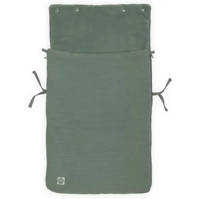 Produktbild von Jollein Fußsack für Autositz und Kinderwagen Basic Knit Aschgrün