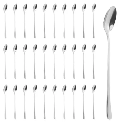 36 Edelstahl-Teelöffel, 19,6 cm, spülmaschinengeeignet