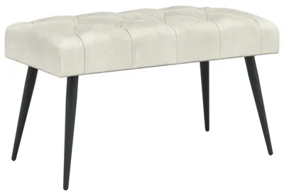 Produktbild von vidaXL Bank mit Knopfheftung Creme 80 x 40 x 46 cm Samt