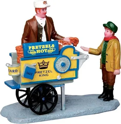 Productafbeelding van Kerstfiguur Pretzel king pretzel cart LEMAX