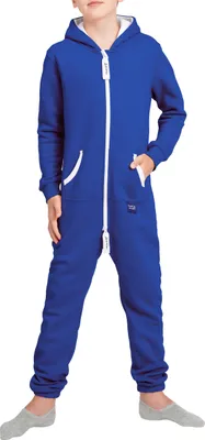 Produktbild von Basisstoff Yuppie Kinder Jumpsuit Jungen Mädchen Overall Blau Gr. 134-140
