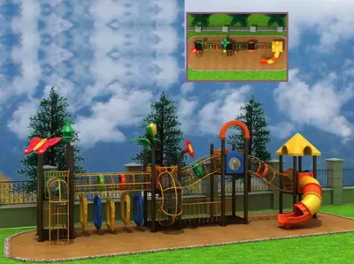 Produktbild von Sportplatz im Freien Klettergeräte für Kinder Unterhaltung Sportkomplex
