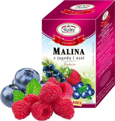 Image de Malwa Sunny Garden, infusion aux fruits, framboise, myrtille et açaï, 40g (20 sachets de 2g)