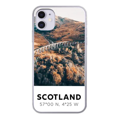 Produktbild von MuchoWow® Handyhülle Schutzhülle Hülle für iPhone 11 Schottland - Herbst - Berge Silikon Softcase Handy Hülle - Handytasche