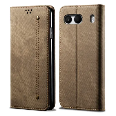 Obrázek produktu pro Pouzdro pro OnePlus Nord4, Kožené Peněženkové Pouzdro s Magnetickým Uzavíráním a Stojánkem Khaki