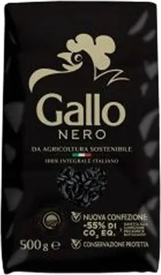 A black bag of Gallo Nero integral black rice.