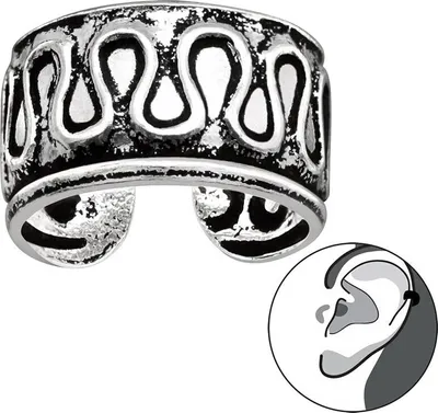 Produktbild von Ohrklemme Silber 925: Ear Cuff Ohrring ohne Loch tragbar Modell 4
