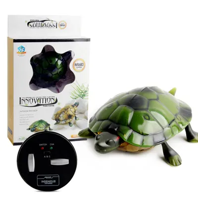 Produktbild von Ferngesteuertes Spielzeug RC-Schildkröte – Realistische Schildkrötenfigur mit Infrarot-Fernbedienung, Tolles Geburtstagsgeschenk für Kinder
