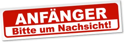 Produktbild von PantherPixel Anfänger Bitte Nachsicht Magnetschild Auto Fahranfänger Magnetfolie Geschenkidee 30 x 8 cm STANDARDFARBFOLIEN