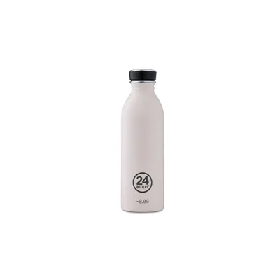A product shot of a water bottle on a white background.