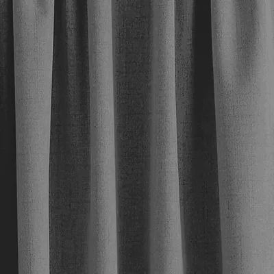 Image de Rideau plissé en polyester gris 140 x 280 cm TEIDOR