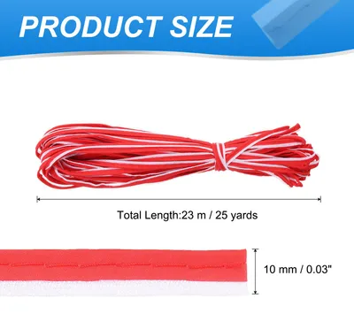Produktbild von Reflektierendes Paspelband 25 Yards/23 Meter, Einfassungsband zum Aufn?hen von hochsichtbarem Paspelband fš¹r Kleidung und Taschen, Rot
