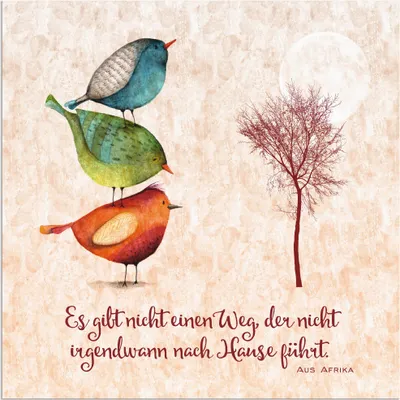 Produktbild von ARTland Wandbild Alu für Innen & Outdoor Lebensweisheit Zu Hause Größe: 70x70 cm