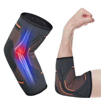 Produktbild von ACWOO Ellenbogenbandage Atmungsaktiv Kompression Ellbogenstütze Orange L