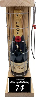 Produktbild von Moet - 74 Happy Birthday - Eiserne Reserve Gitterkäfig Geschenk 74. Geburtstag