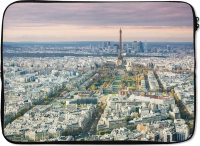Produktbild von MuchoWow® Laptop Hülle 13 Zoll Paris - Eiffelturm - Stadt Laptoptasche - Laptophülle - Sleeve - Rundumschutz