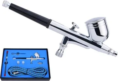 Produktbild von Famanu Airbrush-Pistolen-Set - 0,2 mm, 0,3 mm, 0,5 mm Düsen und Nadeln