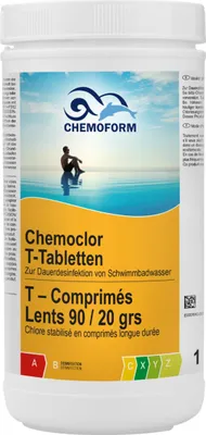 Produktbild von Chemoform Chemoclor T-Tabletten 20 g Chlortabletten zur Dauerdesinfektion 1 kg