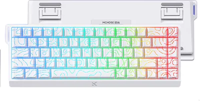 Produktbild von MCHOSE Ace 68 Mechanische Tastatur mit Magnetschalter, 60 % Layout, 68 Tasten 8K-Abfragerate, E-Sport-Version, Gaming Tastaturen, Magnetschalter, Weiß