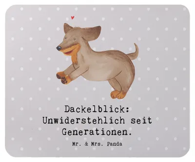 Produktbild von Mr. & Mrs. Panda Mauspad Kurzhaardackel Dackelblick - Grau Pastell - Geschenk, Mouse Pad, pc, Dackel Eigenschaften, Hund, herzerwärmend, Mousepad, unwiderstehlich