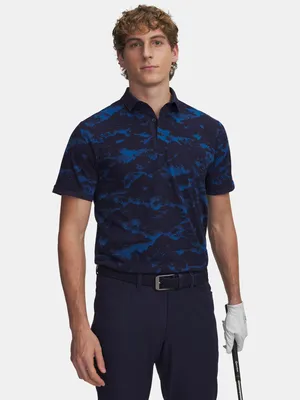 Image de Polo Under Armour UA ArmourDry Print Rib pour homme, taille S