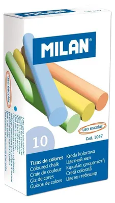 Productafbeelding van Krijt, 10 x kleuren, stofwerend, 8,5 cm