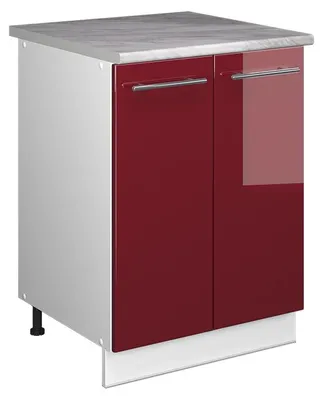 Produktbild von Spülenunterschrank Vicco Fame-Line Bordeaux Hochglanz/Weiß 60 cm, Model 65084