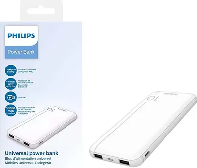 Zdjęcie produktu dla Philips Slim Powerbank mit LED+ Micro-USB Kabel biały - Micro (AAA)