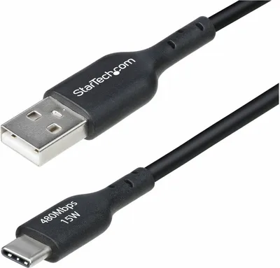 Zdjęcie produktu dla StarTech.com USB2AC1MNC, 1 m, USB A, USB C, USB 2.0, 0,48 Gbit/s, Czarny