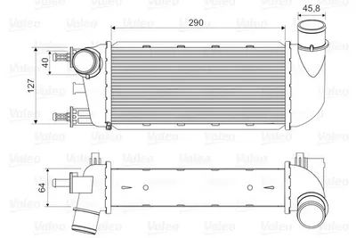 Produktbild von VALEO 818582 Ladeluftkühler LLK für FIAT 500 (312) Turbo Intercooler