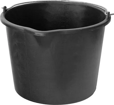Produktbild von Eimer ReCycled® 12 Liter, Bau, Kunststoff, mit Ausguss, schwarz