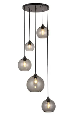 Zdjęcie produktu dla Lampa wisząca kule szklane E27 5x40W kolor czarny 6440 Tanesha Rabalux